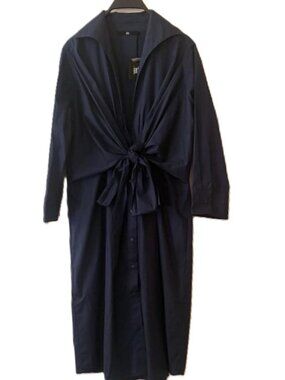 JARBO Dark Blue Tie-Back Dress Style JPS951819 Size Jarbo 1 US 4-6 NWT